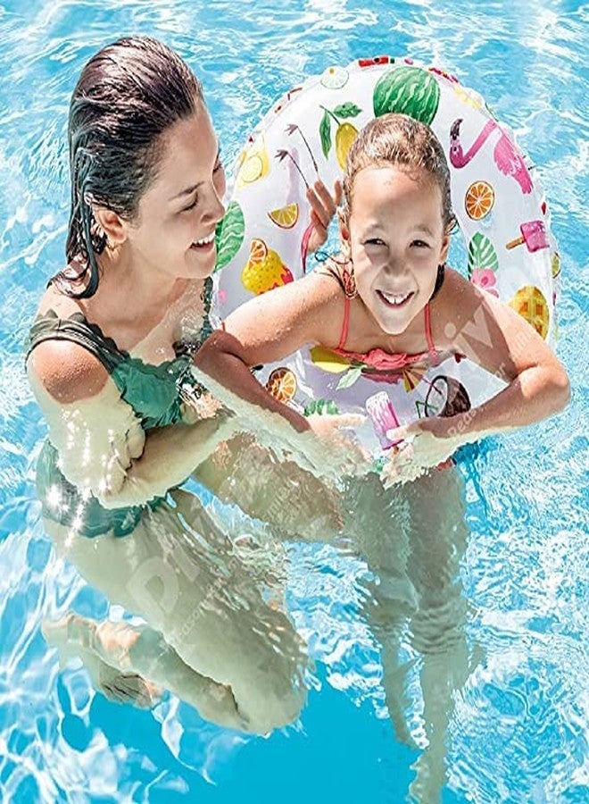 SVShoperzone Inflatable Swim Ring Lovely Print Float Tube Swimming Kit Combo for Kids Multicolour - Image 3